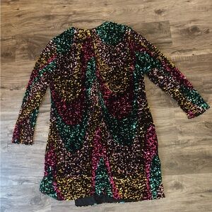Sequin Multicolor Midi Dress